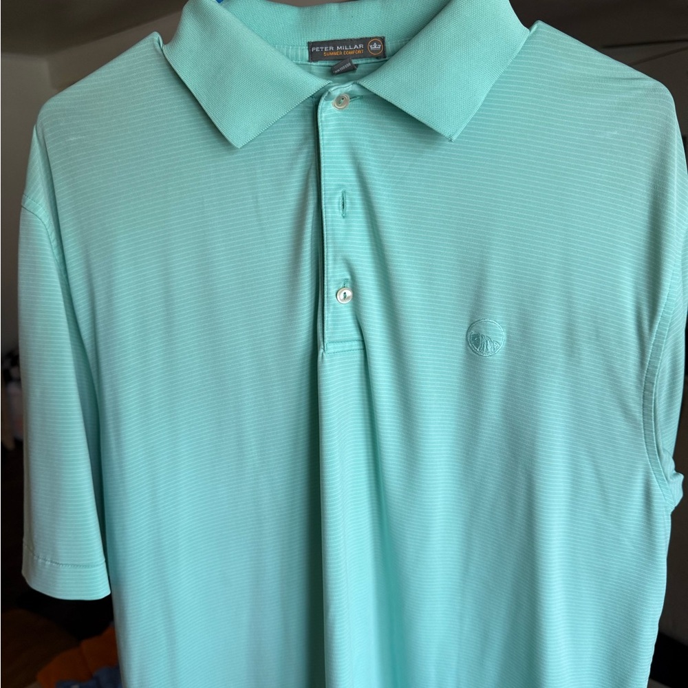 Peter Millar Men's Light Blue Polo Shirt